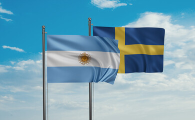 Sweden and Argentina flag