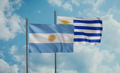 Uruguay and Argentina flag