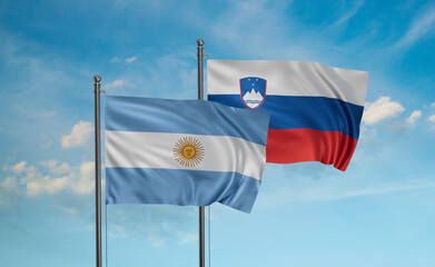 Slovenia and Argentina flag