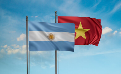Vietnam and Argentina flag
