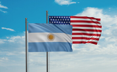 USA and Argentina flags