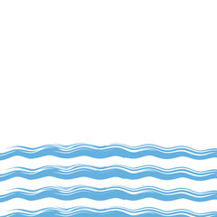Waves lines decorative frame, vector design template, abstract water waves.