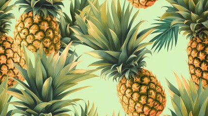 Pineapple seamless pattern