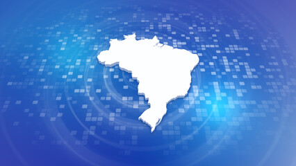 Brazil 3D Map on Minimal Corporate Background
Multi Purpose Background with Ripples and Boxes with 3D Country Map
Useful for Politics, Elections, Travel, News and Sports Events
