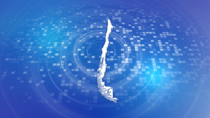 Chile 3D Map on Minimal Corporate Background
Multi Purpose Background with Ripples and Boxes with 3D Country Map
Useful for Politics, Elections, Travel, News and Sports Events
