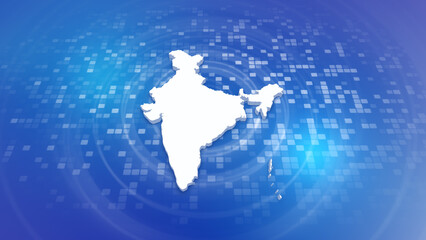 India 3D Map on Minimal Corporate Background
Multi Purpose Background with Ripples and Boxes with 3D Country Map
Useful for Politics, Elections, Travel, News and Sports Events
