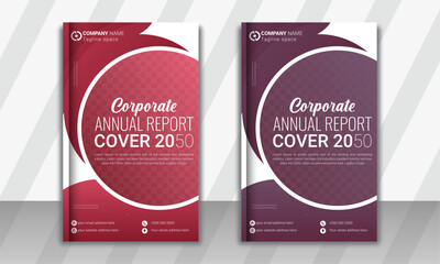 Standard Business book cover and annual report or corporate brochure cover design template
