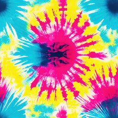 Tie Dye cmyk colorful repeat pattern