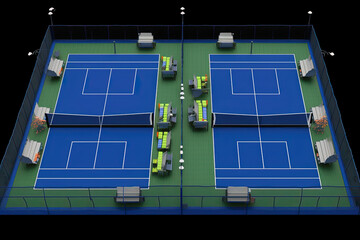 The padel court is a sight to behold from above - Generative AI