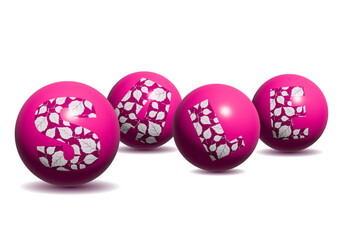 sale text with on pink balloons