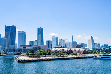 神奈川県横浜市みなとみらいの都市風景