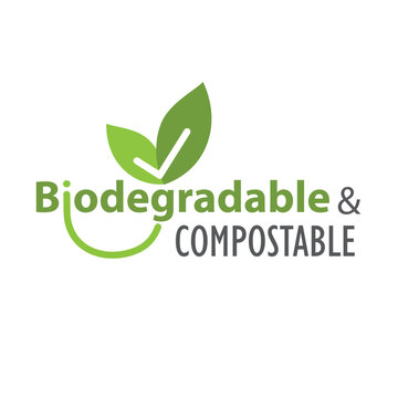 Biodegradable compostable eco friendly, icon.