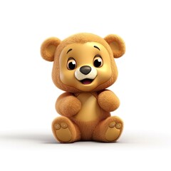 Clipart Cute Teddybear 3D Pixar Flat Design