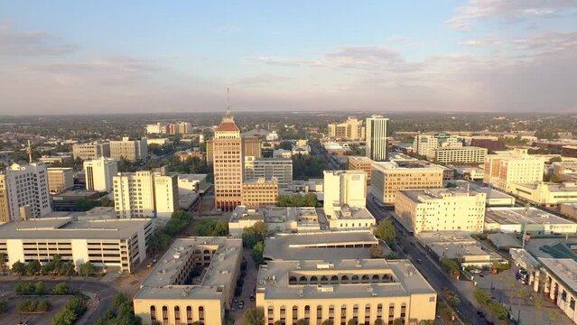 Downtown Fresno Skyline (4K)