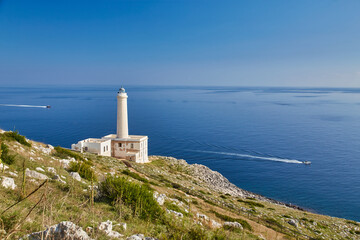 Fototapeta na wymiar Punta Palascia, most easterly point of Italy, in the province of Lecce