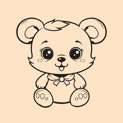 Creative teddy bear logo design