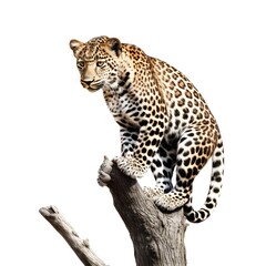 a leopard on a tree branch
