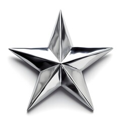 a silver star on a white background