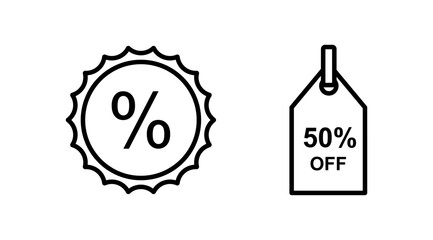 Discount icon vector. shopping tags. percentage icon