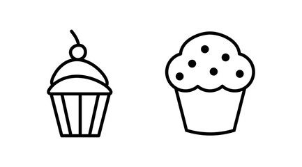 Cup cake icon vector. cake icon. bakery. muffin