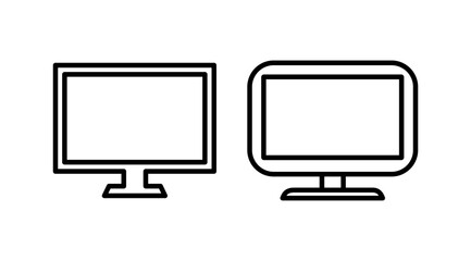 Computer icon vector. computer monitor icon.