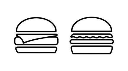 Fototapeta premium Burger icon vector. hamburger logo icon. fast food icon