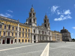 Fototapeta na wymiar National Palace of Mafra Portugal Historic Site