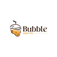 Bubble tea logo design