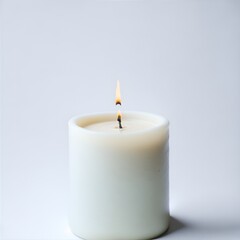 Fototapeta na wymiar white candle on black background