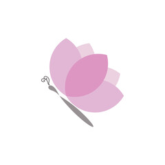 Butterfly logo. Luxury line logotype design. Universal premium butterfly symbol logotype.