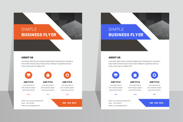 Obraz premium Simple business company presentation A4 flyer template