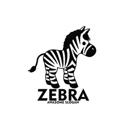 Obraz premium Design logo icon character mascot zebra
