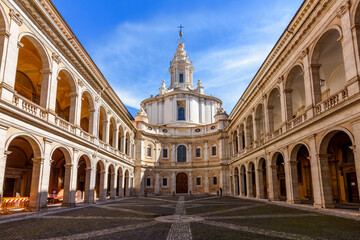 Church of Saint Ivo at La Sapienza (Sant'Ivo alla Sapienza) in Rome, Italy