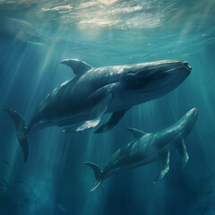 Fototapeta premium shark in the sea