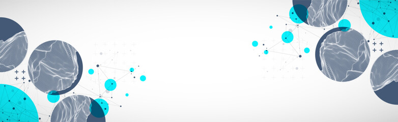 Trendy abstract wireframe background. Modern science or technology art elements. Surface illustration.