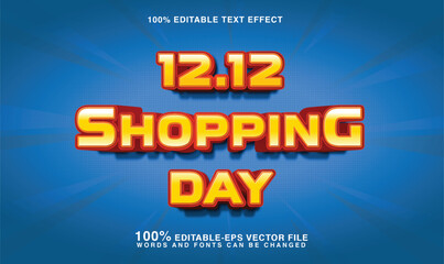 12.12 shopping day editable text