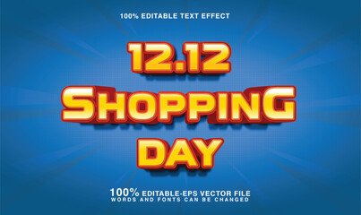 Obraz premium 12.12 shopping day editable text