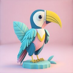 Fototapeta premium parrot on a branch