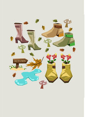 dry season themed object illustration