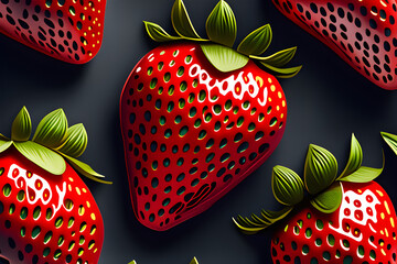 strawberry delicate detail Generative AI