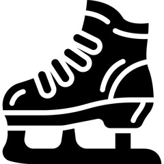 ice skate solid icon