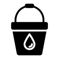 bucket glyph icon