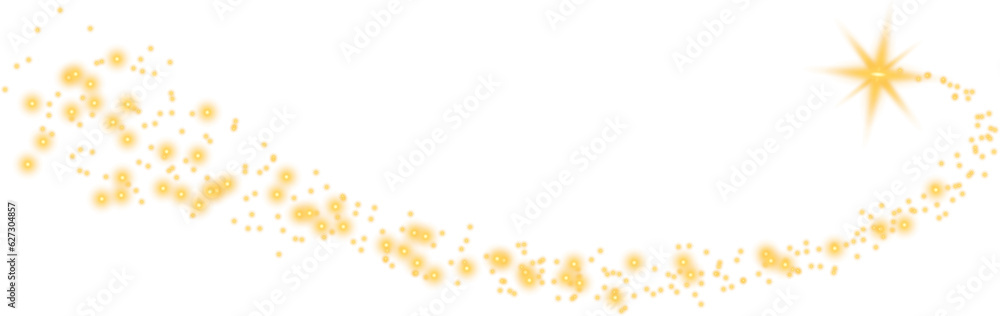 Poster glittering vector dust on a transparent background. golden sparkling lights. christmas holiday glow 