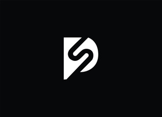 PS letter logo design and company logo design - obrazy, fototapety, plakaty
