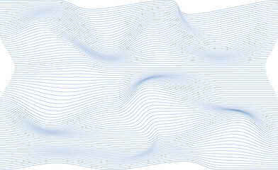 Distoreted thin lines vector - abstract texture waves - lines geometric background 