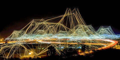 Interconnection, Transportation and industrial concept - Generative AI