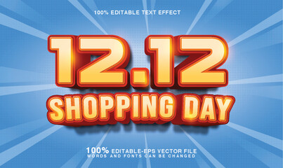 12.12 shopping day editable text
