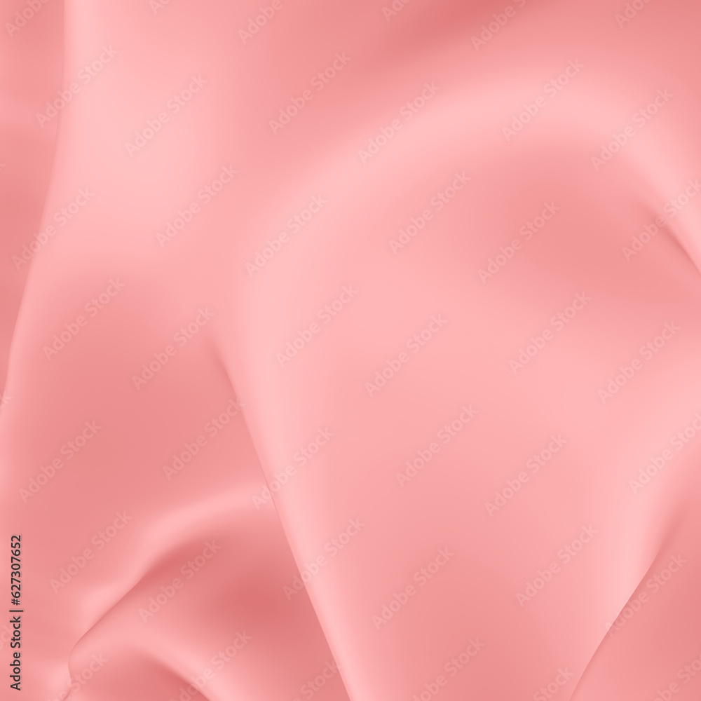 Poster abstract pink background with smooth waves and curvy lines in 3d rendering