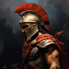 Roman warrior. Digital art. - obrazy, fototapety, plakaty