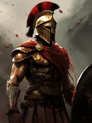 Roman warrior. Digital art. - obrazy, fototapety, plakaty